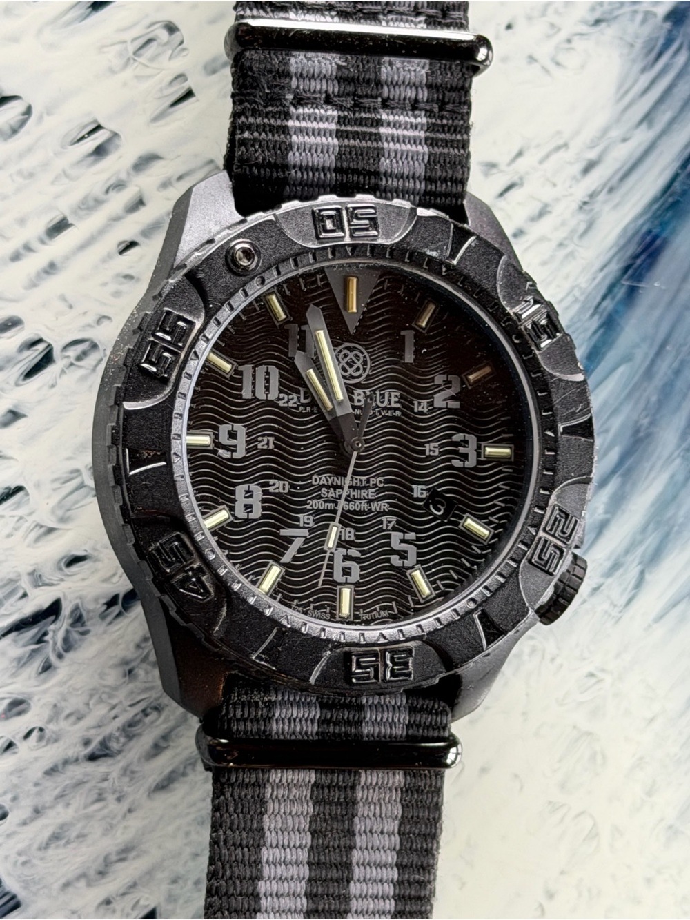 DEEP BLUE Day/Night PC
Date Diver Mens Sport Watch NEW no tags